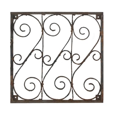 Wrought Iron Antique Curled Gate Panel