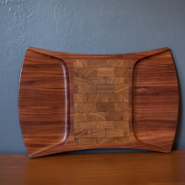 Vintage Rare Woods Dansk Pao Rosa Cutting Board Serving Tray by Jens Quistgaard 