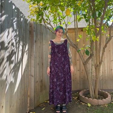 Vintage 1990’s Purple Floral Maxi Dress 