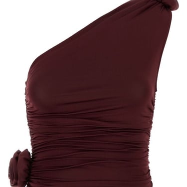 Magda Butrym Women Burgundy Stretch Viscose Top