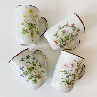 Wildflower Stoneware Mugs