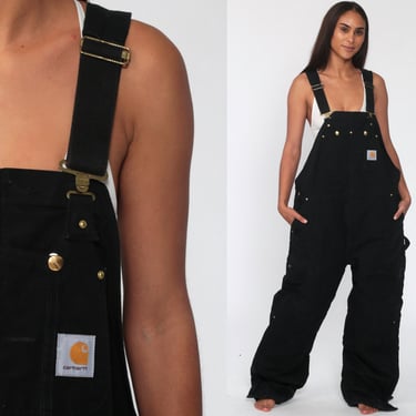 Brown Carhartt Overalls Y2K Streetwear Cargo Dungarees Coveralls