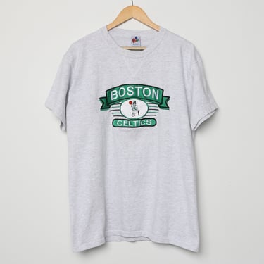 vintage 1990s BOSTON CELTICS faded heather grey world champions t-shirt -- size medium 