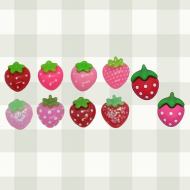 Strawberry Hair Clip Cute Kawaii Summer Fruit Barrette 