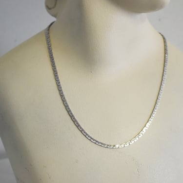 1980s Braided Metal Chain Necklace 