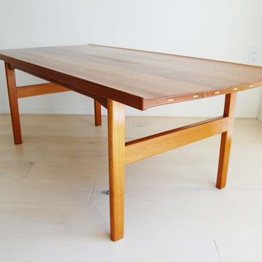 Scandinavian Modern Tove and Edvard Kindt-Larsen Solid Teak Coffee Table by AB Seffle Mobelfabrik Made in Sweden 