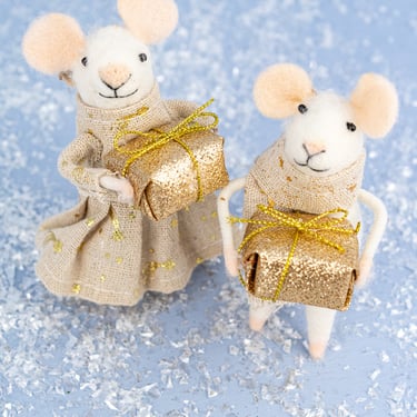 Tidings Terri & Yuletide Yolanda Mouse Ornaments