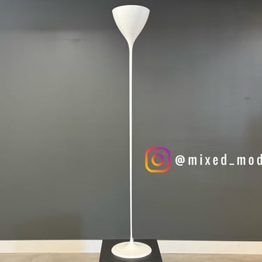 White Torchere by Ernst Luthiger for B.A.G. Turgi Floor Lamp 