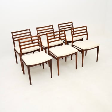 Set of Six Danish Vintage Rosewood Dining Chairs by Erling Torvits