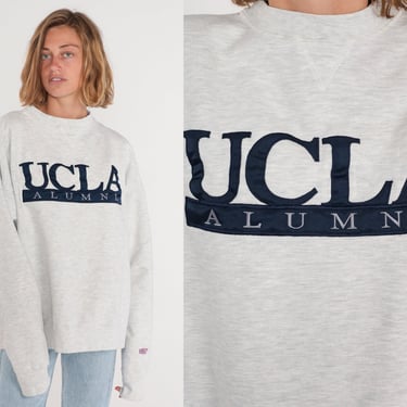 UCLA Alumni Sweatshirt 90s University California Los Angeles Shirt Bruins Graphic College Sweater Heather Grey Vintage 1990s Extra Large xl 