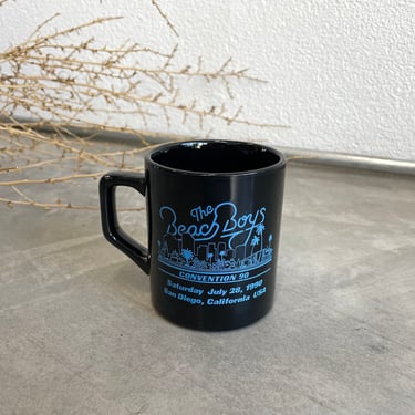 The Beach Boys Convention 90 Coffee Mug | Vintage Black and Blue Mug | Ceramic Coffee Mugs | Novelty Mug | 1990 