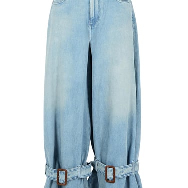 Jw Anderson 'Buckled' Light Blue Denim Jeans Women