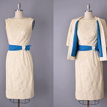 1960s Pat Premo Dress / 60s Dress & Jacket / 1960s Dress Set / Size Small 