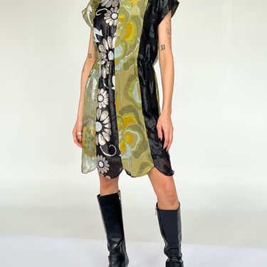 Anna Sui Metallic Brocade Dress (S)