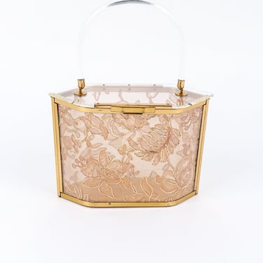 Lace Lucite Box Bag