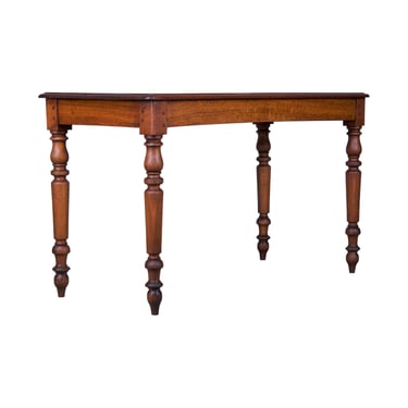 Antique French Louis Philippe Style Provincial Mixed Wood Dining Table 