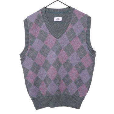 Wool Argyle Sweater Vest