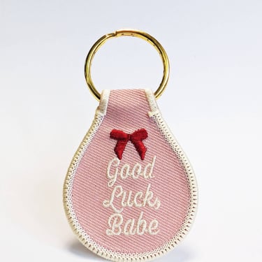 Good Luck Babe Embroidered Key Tag