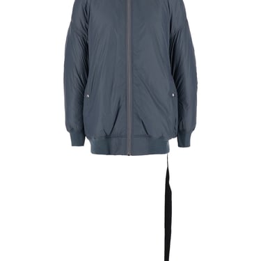 Drkshdw Grey 'Jumbo Flight' Bomber Jacket With Strap Detail  In Tech Fabric Man