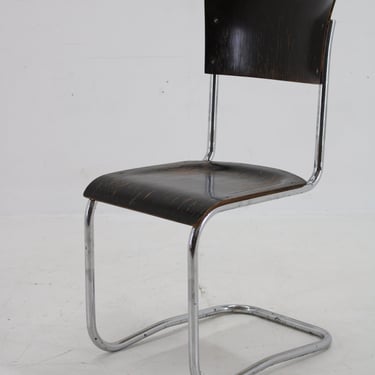 1930s Bauhaus Tubular Chair by Robert Slezak , Czechoslovakia / Mid-century / Vintage Tubular Chair / 