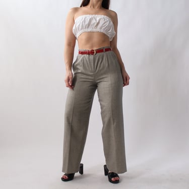 90s Wool/Silk Houndstooth Trousers - W28