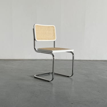 1 of 12 Vintage Cesca Mid-Century Modern Cantilever Chair / White Marcel Breuer B32 Design Chairs / Bauhaus Design / Early 2000s, Italy 