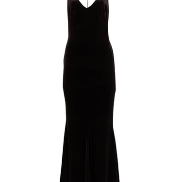 Retrofete - Black Velvet Strappy Back Gown Sz M