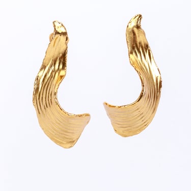 Golden Falling Petal Earrings