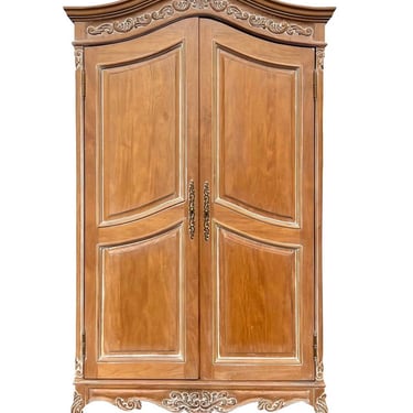Carved Country French Armoire 
