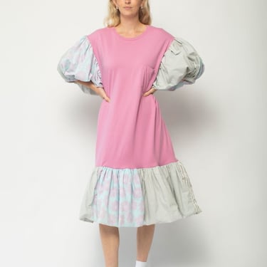 Vintage Re Worked Vintage Tee Dress - Pink/Blue