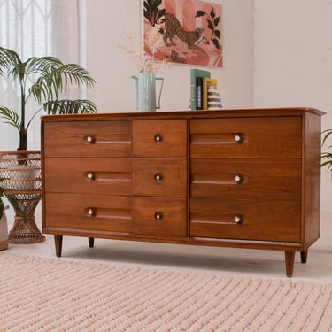 L. A. Period 9-Drawer Elmwood Dresser