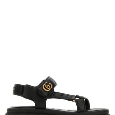 Gucci Women Double G Leather Sandals