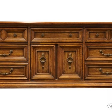 STANLEY FURNITURE Fruitwood Italian Neoclassical Tuscan Style 76" Triple Door Dresser 46-13-07 