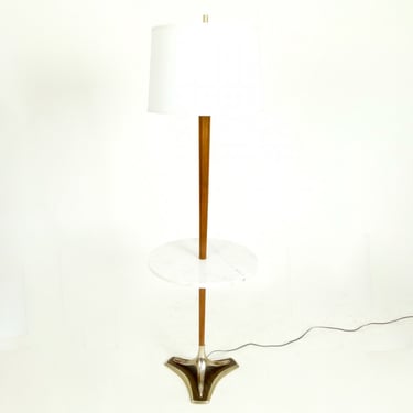 Floor Lamp With Marble Table by Laurel