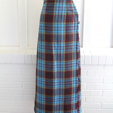 Moffat Weavers - Scottish Tartan - Pure Wool - Maxi - Wrap Skirt - Kilt - Small/Md 