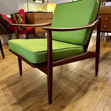 Mid Century Teak Lounge Chair w/Caned backrest from Norway