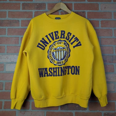 Vintage 90s Jansport Washington Huskies ORIGINAL Collegiate Crewneck Sweatshirt - Large 