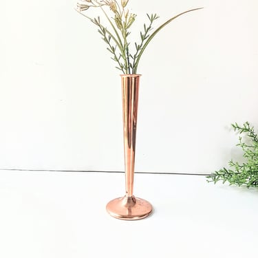 Vintage Coppercraft Guild Copper Bud Flower Vase / MCM Bohemian, Minimalist, Farmhouse, French Country Cottage Decor/ 1970s 