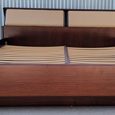 Danish Modern Rosewood King Platform Bed by Drylund 