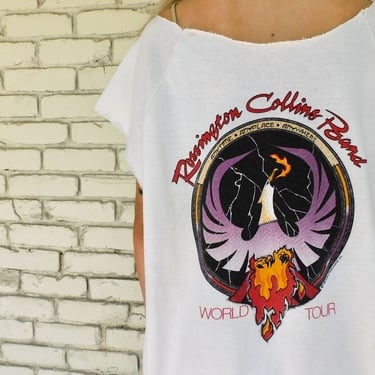 Rossington Collins World Tour Band Sweatshirt Tee // vintage 80s 1980s 1981 white shirt t t-shirt concert music Lynyrd Skynyrd Phoenix O/S 