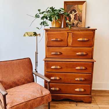 Vintage Wood 6 Drawer Dresser