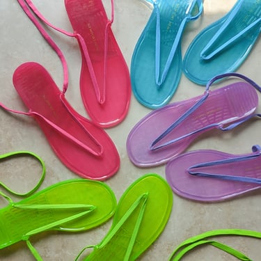 90s Lace-Up Jelly Sandals