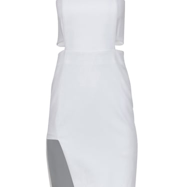 Mason - White Sleeveless Dress w/ Side Cut Out Details Sz 2