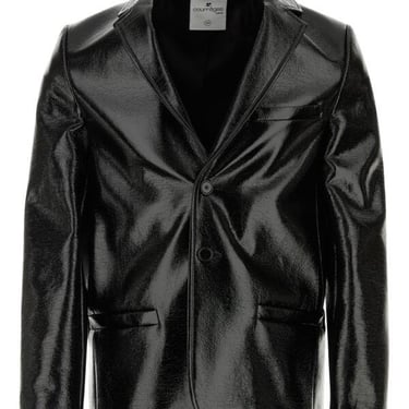 Courreges Man Black Vinyl Blazer