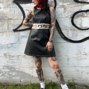 Michelle Faux Leather Dress