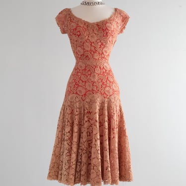 Exquisite 1950's Evening Dress By Designers Traina-Norell / SM