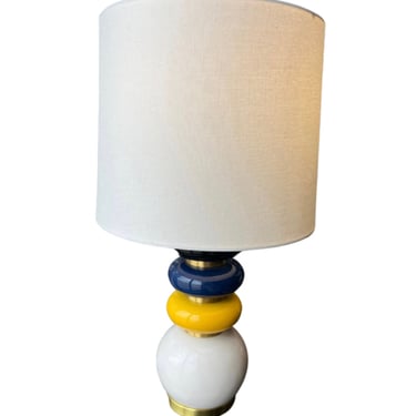 Blue White &amp; Yellow Lamp