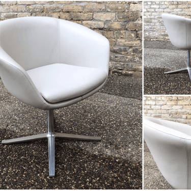 Modern Leather Swivel Chair 