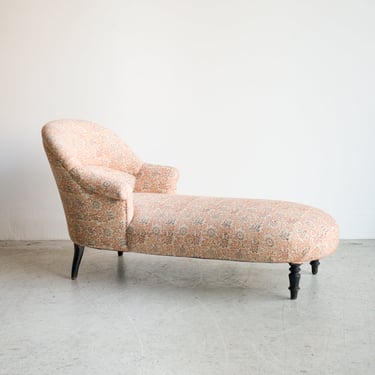 Block Print Upholstered Chaise | Valerie