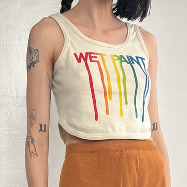 Wet Paint Cropped 70s Tee